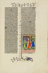Creusa riceve i gioielli ardenti da Medea